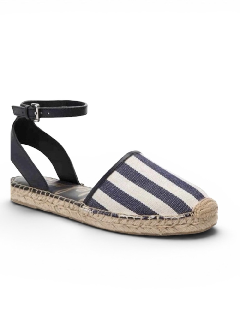 Sam Edelman “Vivian” Striped Espadrille Sandals in Navy and White Sz 6